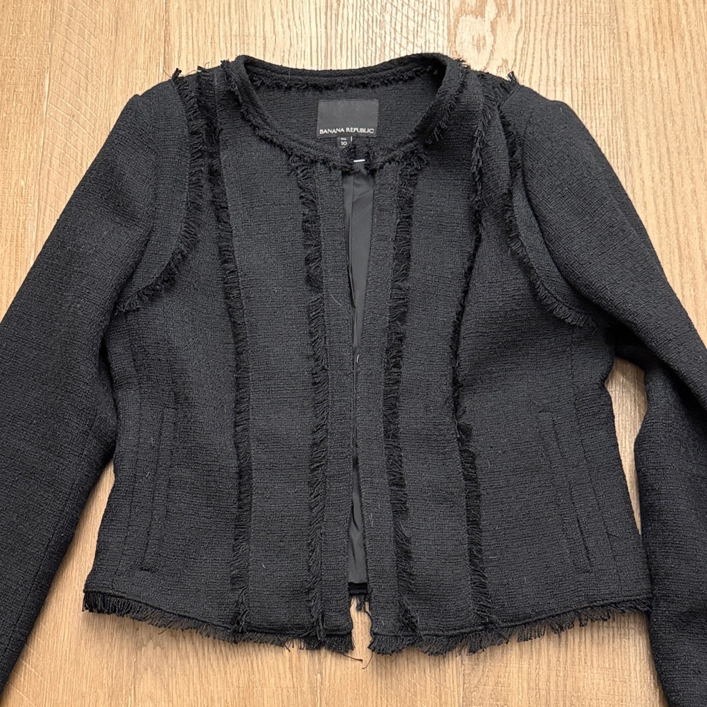 Banana Republic Black Textured Women's Blazer